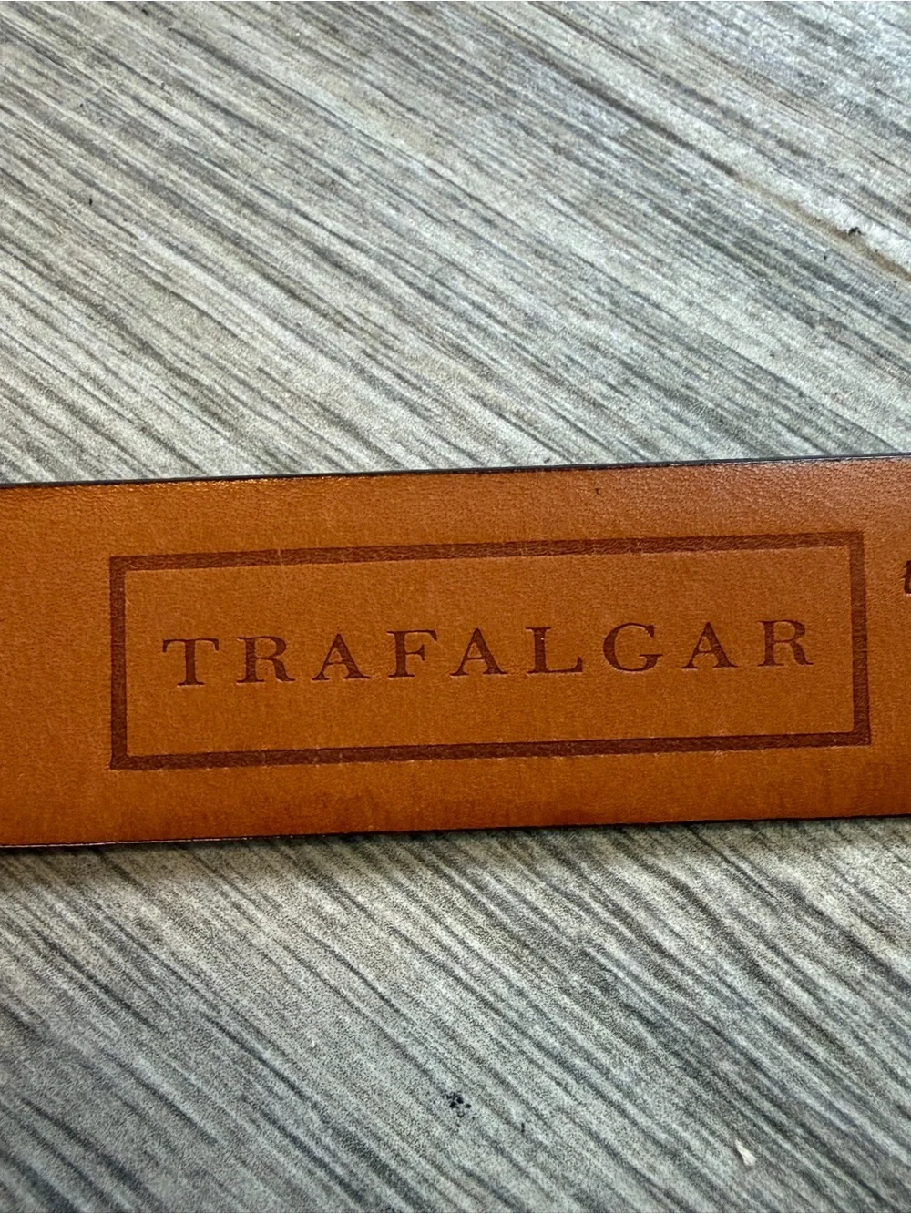 Trafalgar Vintage Leather Belt Embossed Black Italian Calfskin Norwalk CT 38